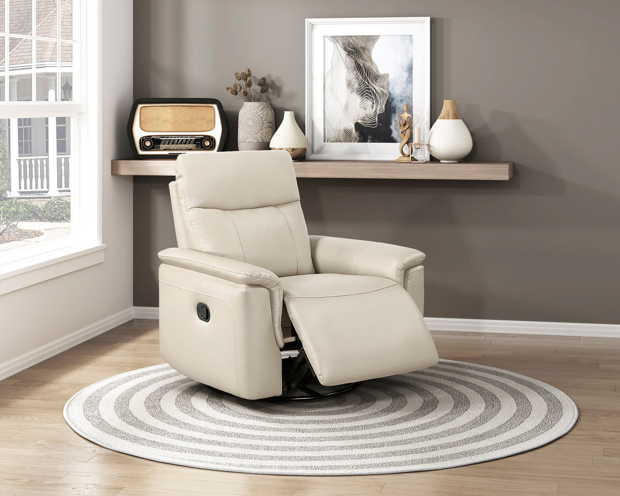 Hadley Taupe Swivel Glider Reclining Chair