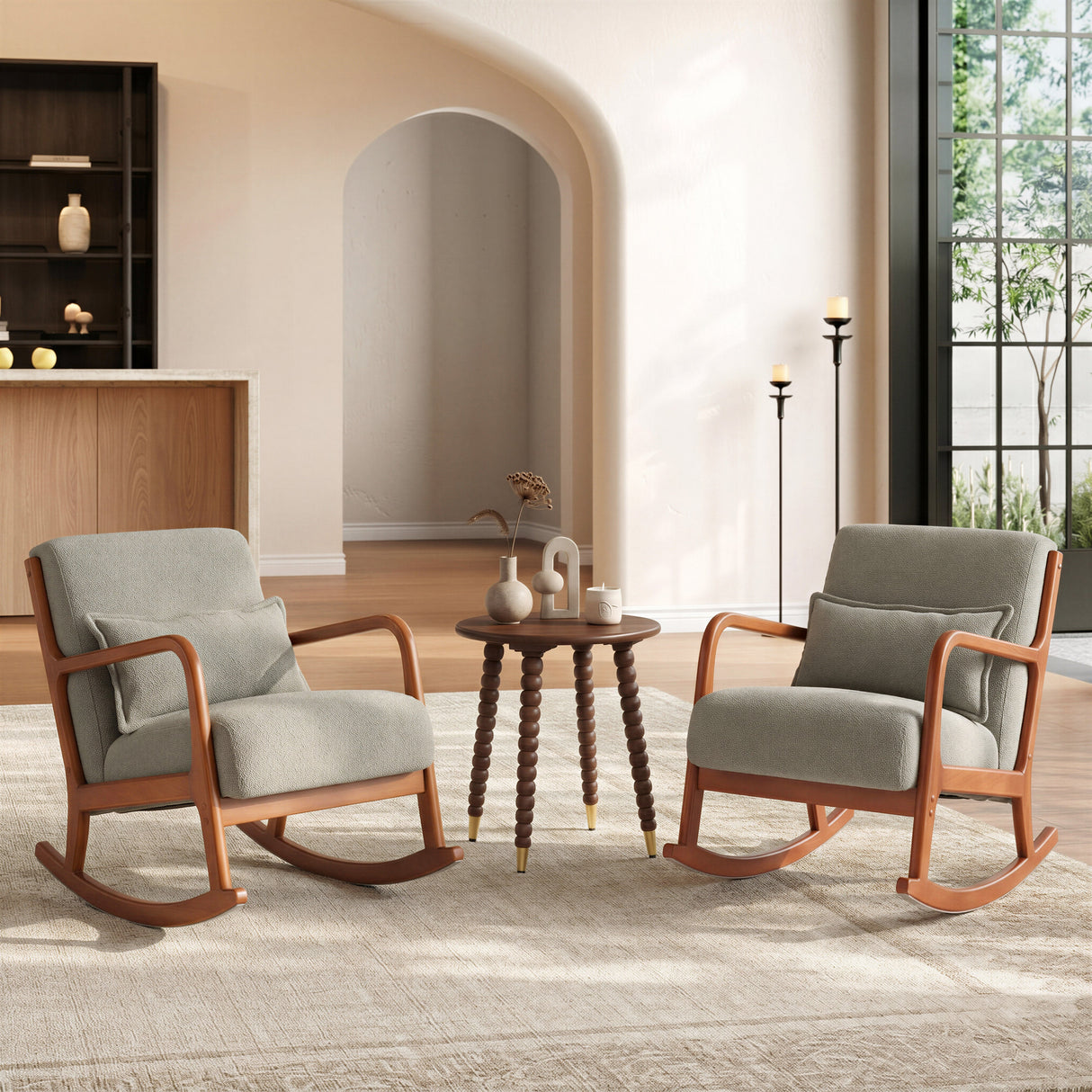 Hady Gray Rocking Chair by Zuomod at Eve Furniture