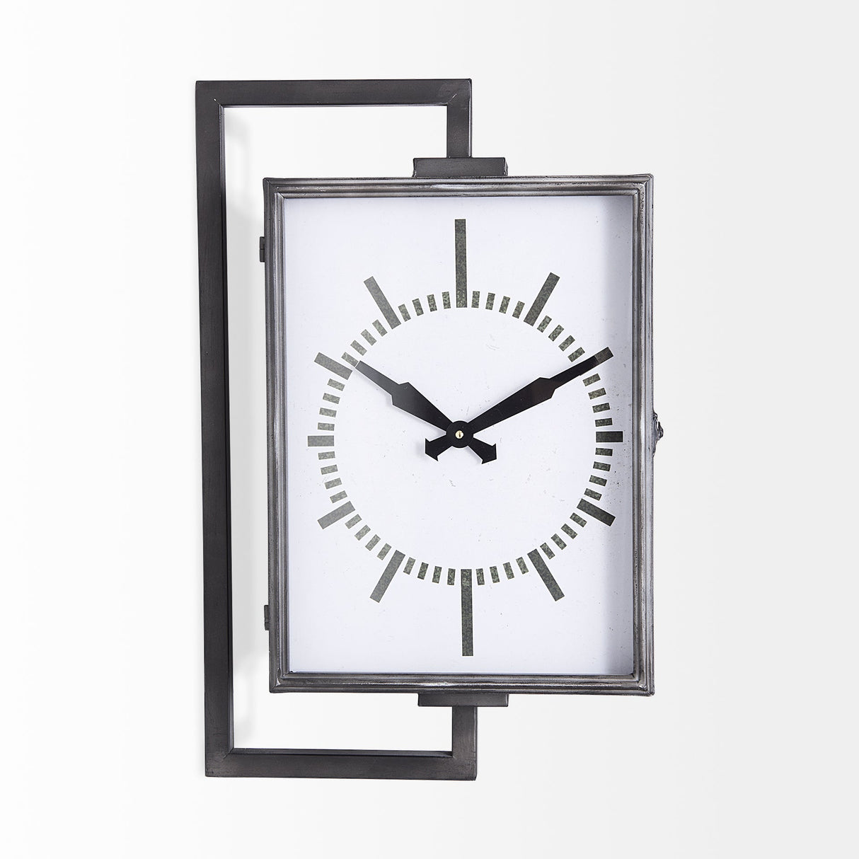 Hagar Rectangular Large Industrial Wall Clock by Mercana at Eve Furniture