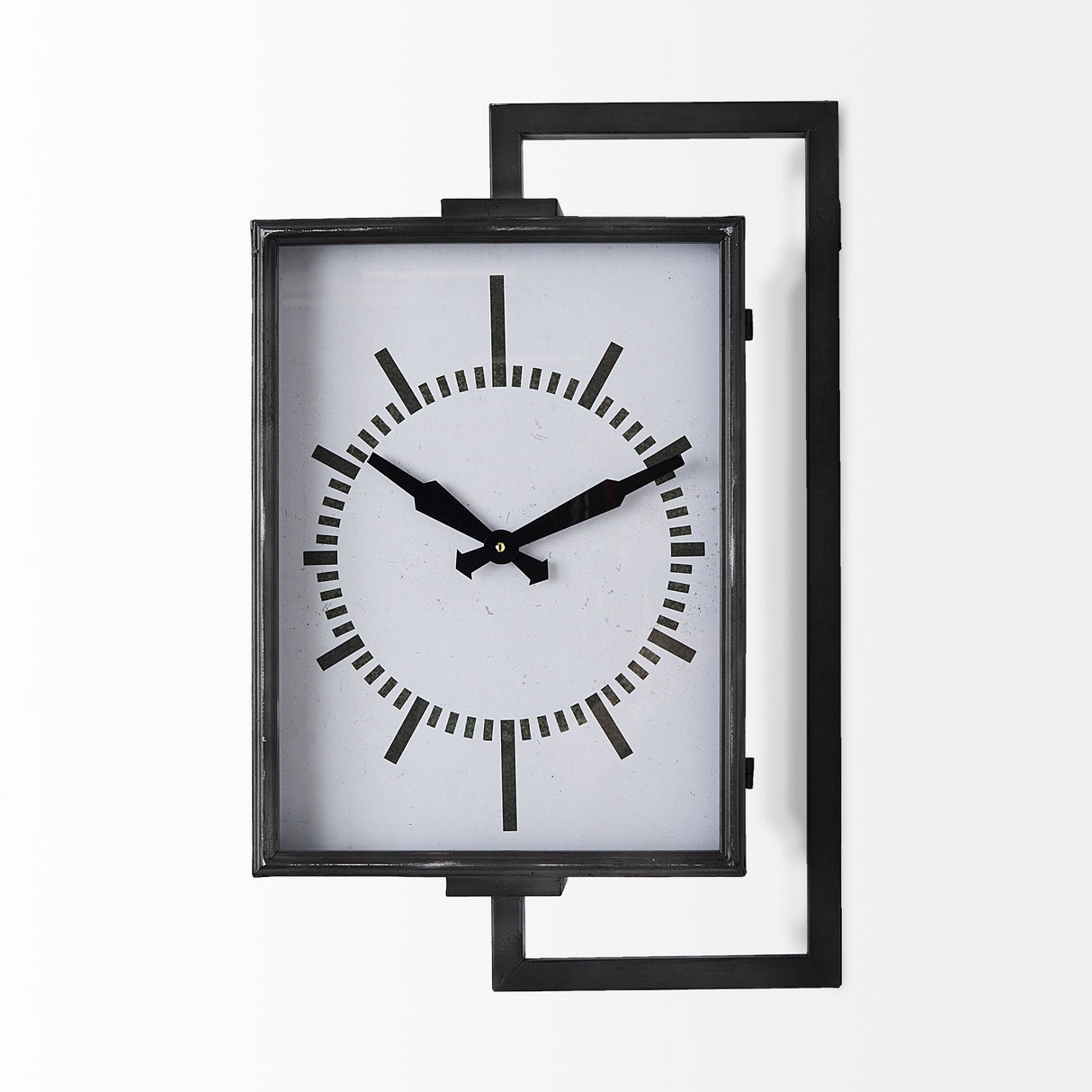 Hagar Rectangular Large Industrial Wall Clock by Mercana at Eve Furniture