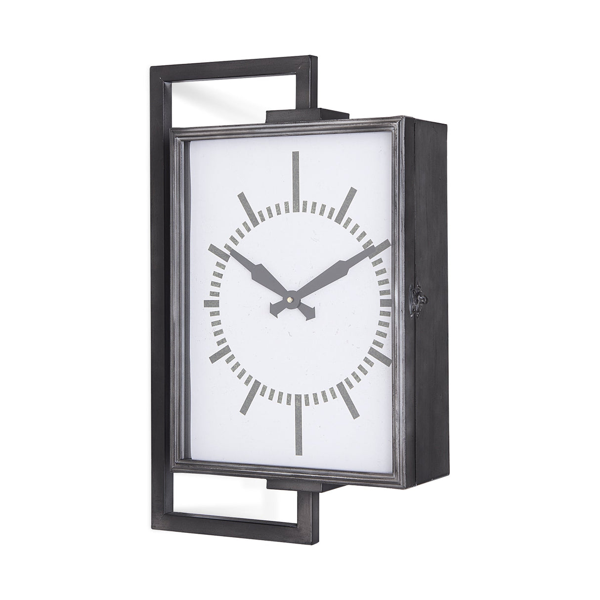 Hagar Rectangular Large Industrial Wall Clock by Mercana at Eve Furniture