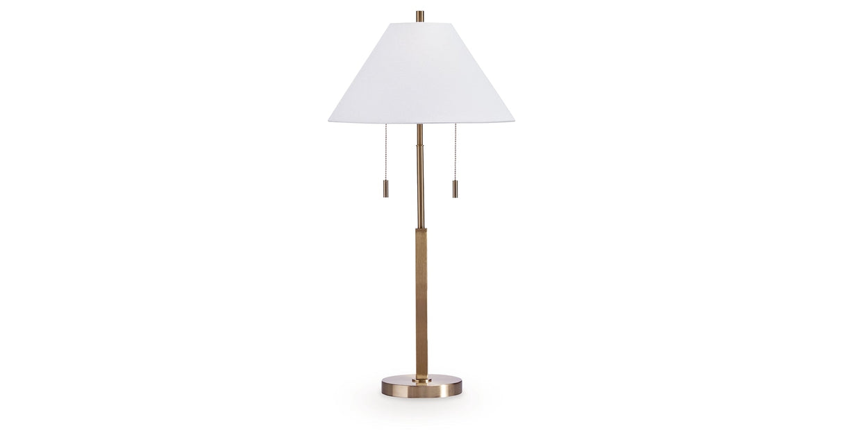 Haigwood Gold Finish Table Lamp by Ashley at Eve Furniture