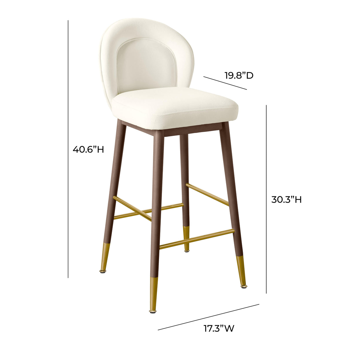 Hailey Velvet Stool by TOV Furniture at Eve Furniture