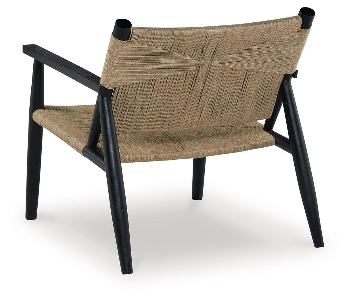 Halfmore Black/Natural Accent Chair by Ashley at Eve Furniture