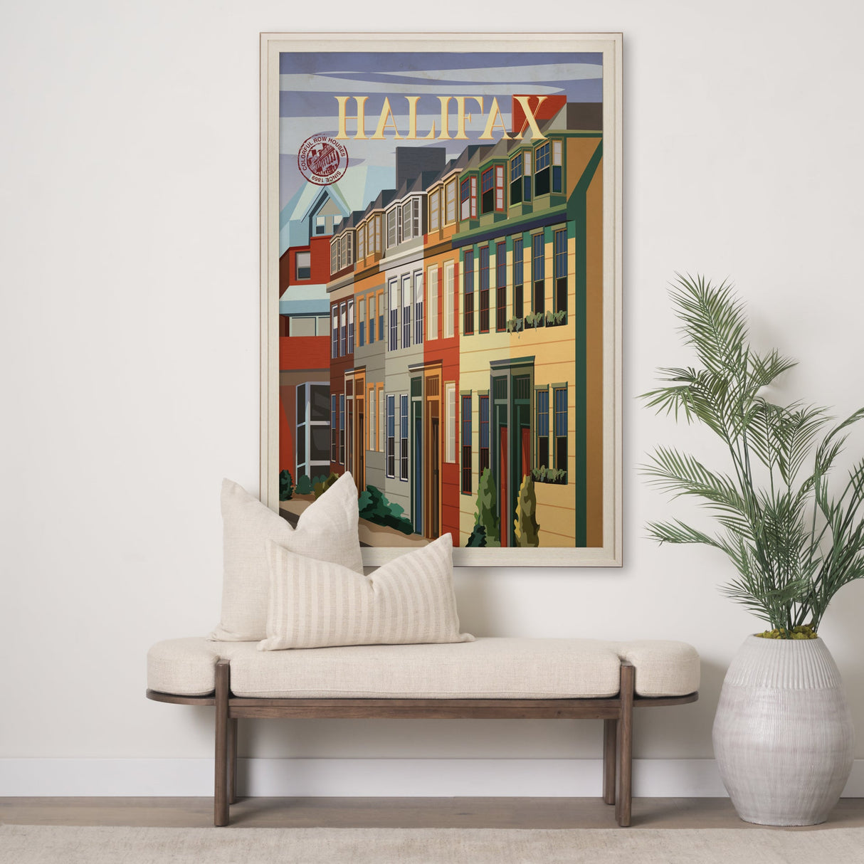 Halifax Go Canada (XL) by Mercana Studio a Hand Embellished Decograph Framed Art Print under Glass by Mercana at Eve Furniture