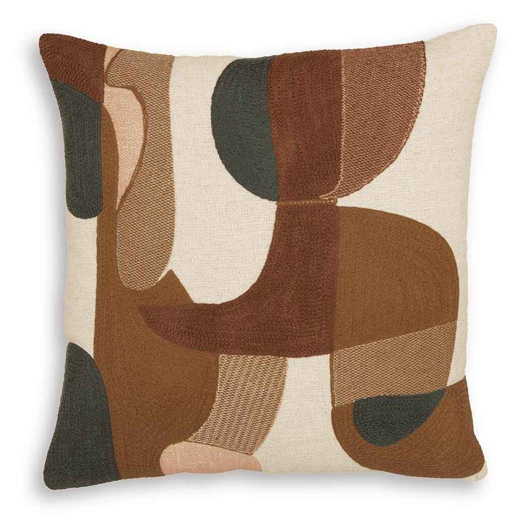 Hallam Sienna/Gold/Charcoal Pillow by Ashley at Eve Furniture