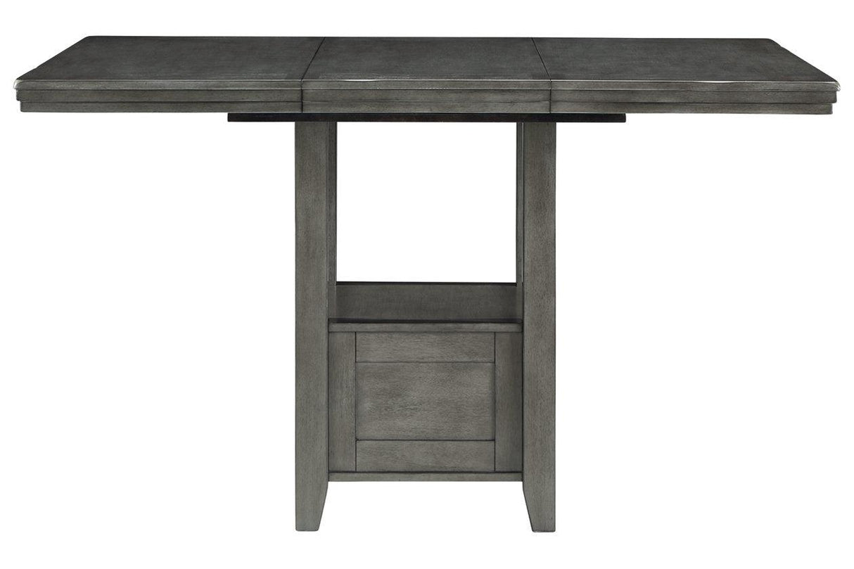 Hallanden Gray Counter Height Dining Extension Table by Ashley at Eve Furniture