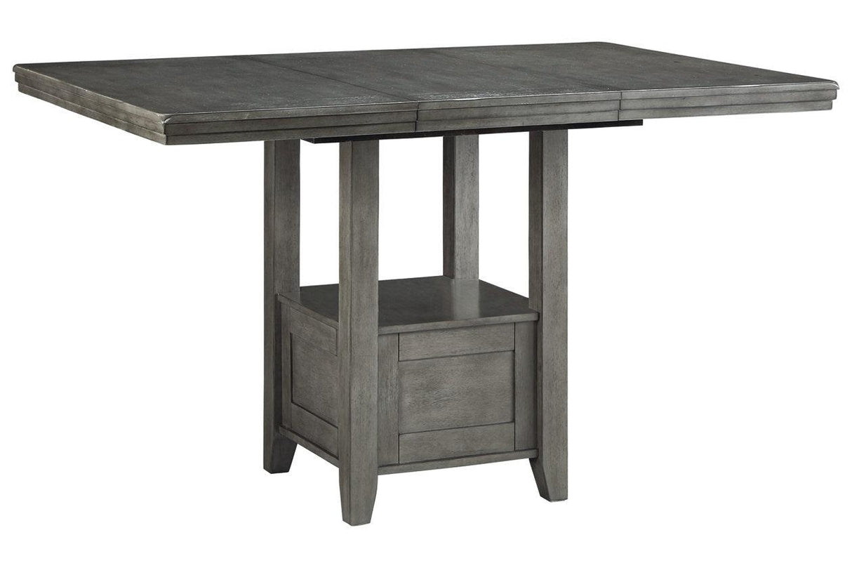 Hallanden Gray Counter Height Dining Extension Table by Ashley at Eve Furniture