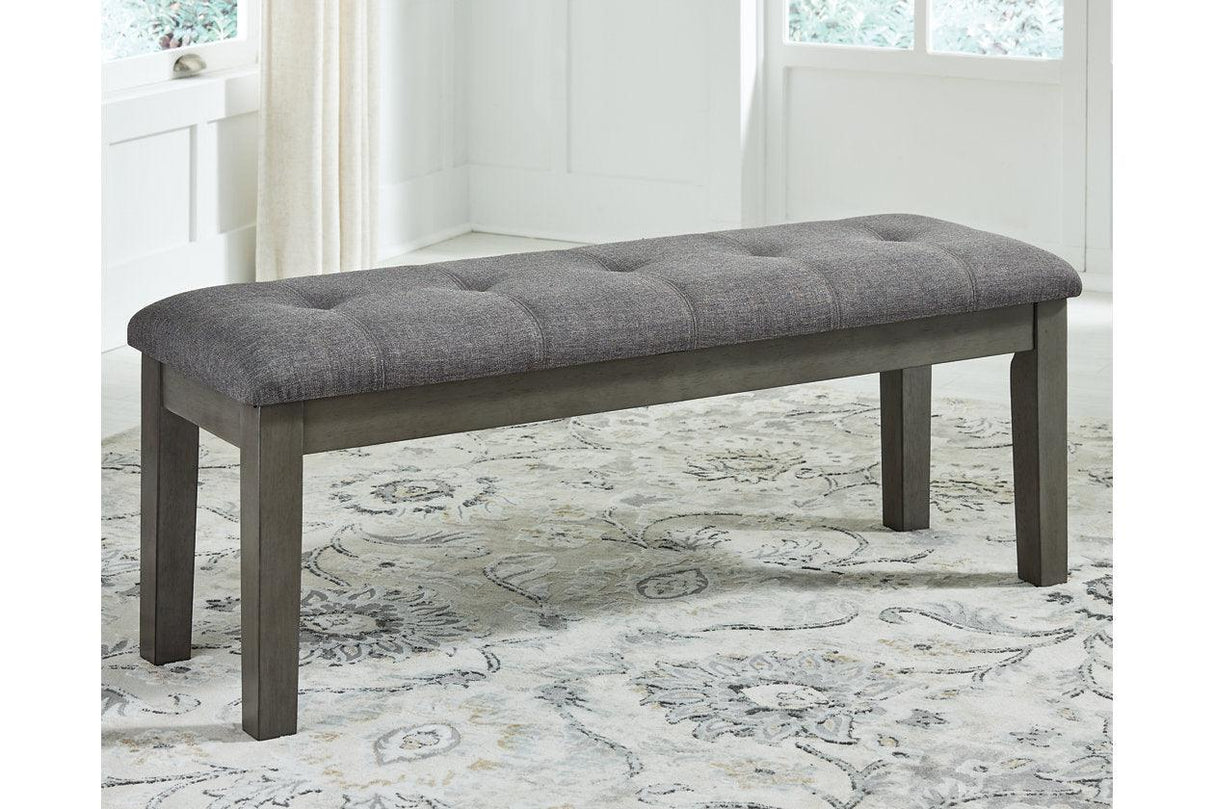 Hallanden Two-tone Gray 50" Dining Bench by Ashley at Eve Furniture