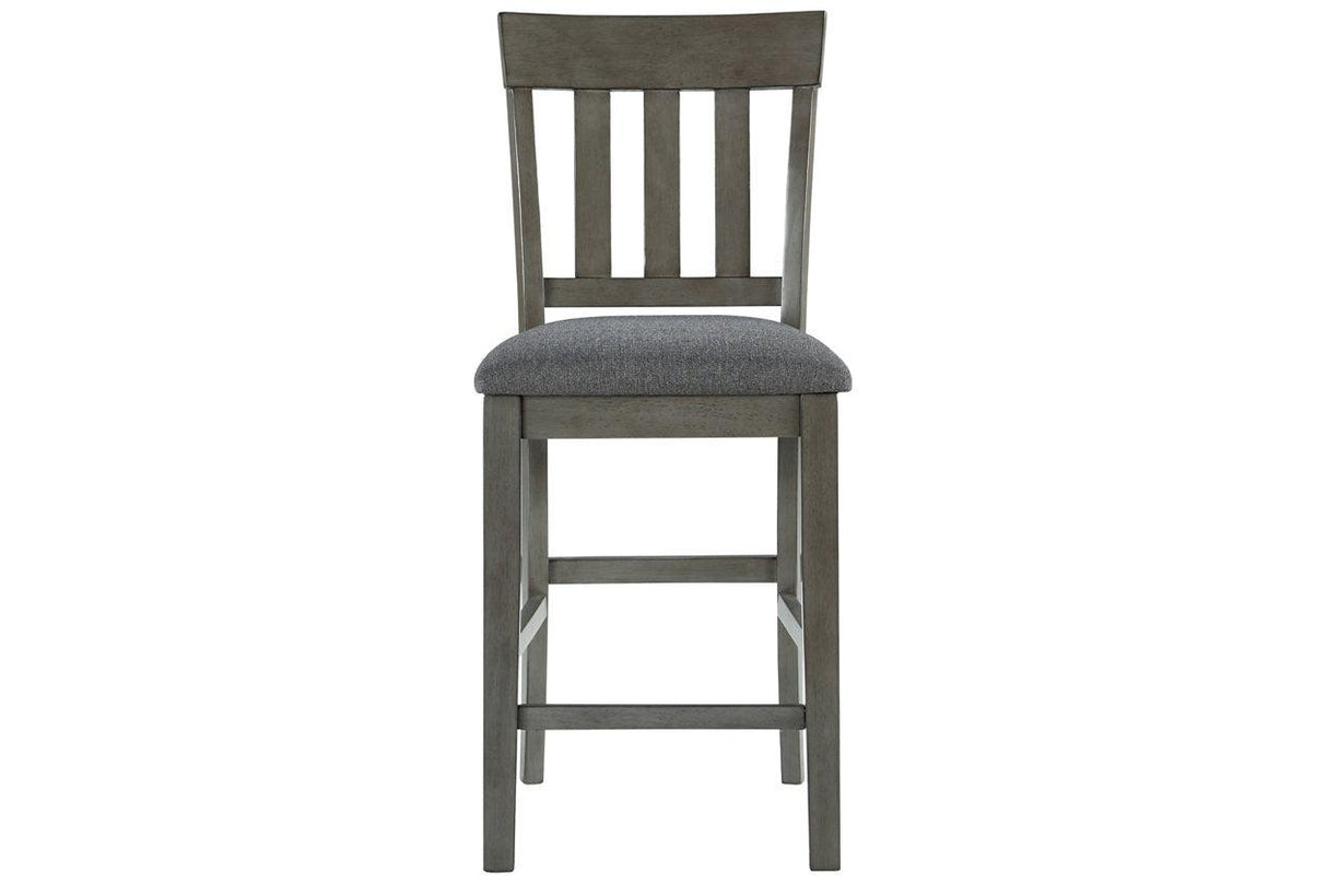 Hallanden Two-tone Gray Counter Height Chair, Set of 2 by Ashley at Eve Furniture