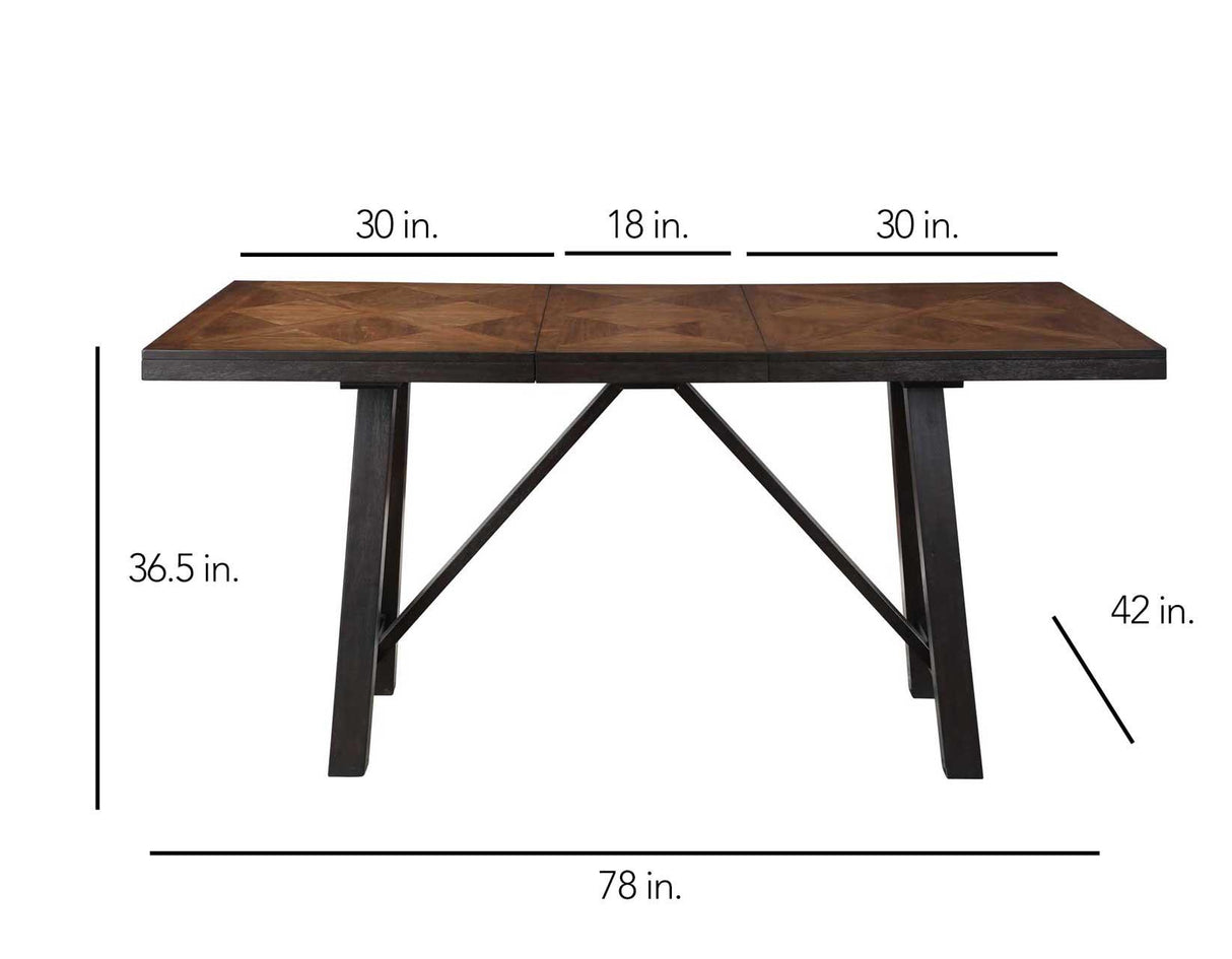 Halle 60-78-inch Counter Table w/18-inch Leaf by Steve Silver at Eve Furniture