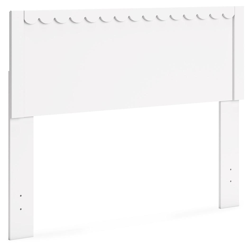 Hallityn Full Panel Headboard with Dresser and Nightstand in White by Ashley at Eve Furniture