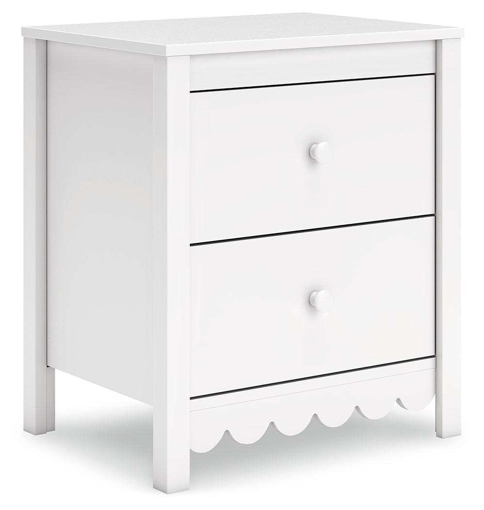 Hallityn Full Panel Headboard with Dresser and Nightstand in White by Ashley at Eve Furniture