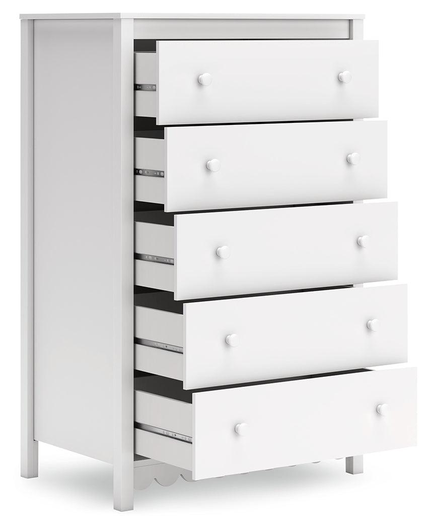 Hallityn White Chest of Drawers by Ashley at Eve Furniture