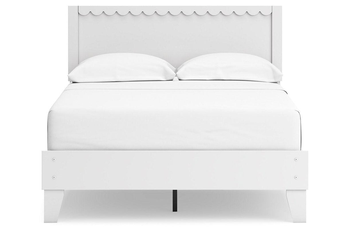 Hallityn White Full Panel Platform Bed by Ashley at Eve Furniture