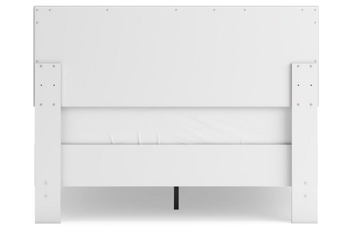 Hallityn White Full Panel Platform Bed by Ashley at Eve Furniture