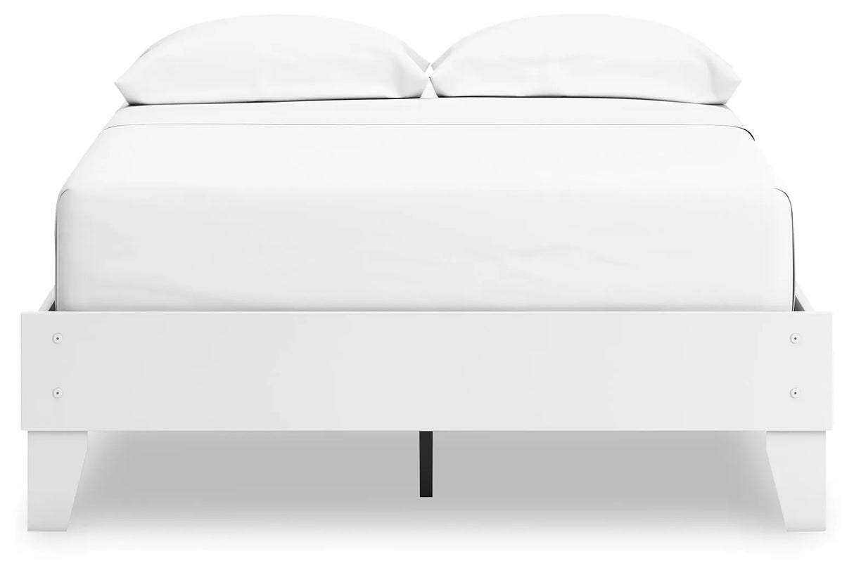 Hallityn White Full Platform Base Bed by Ashley at Eve Furniture