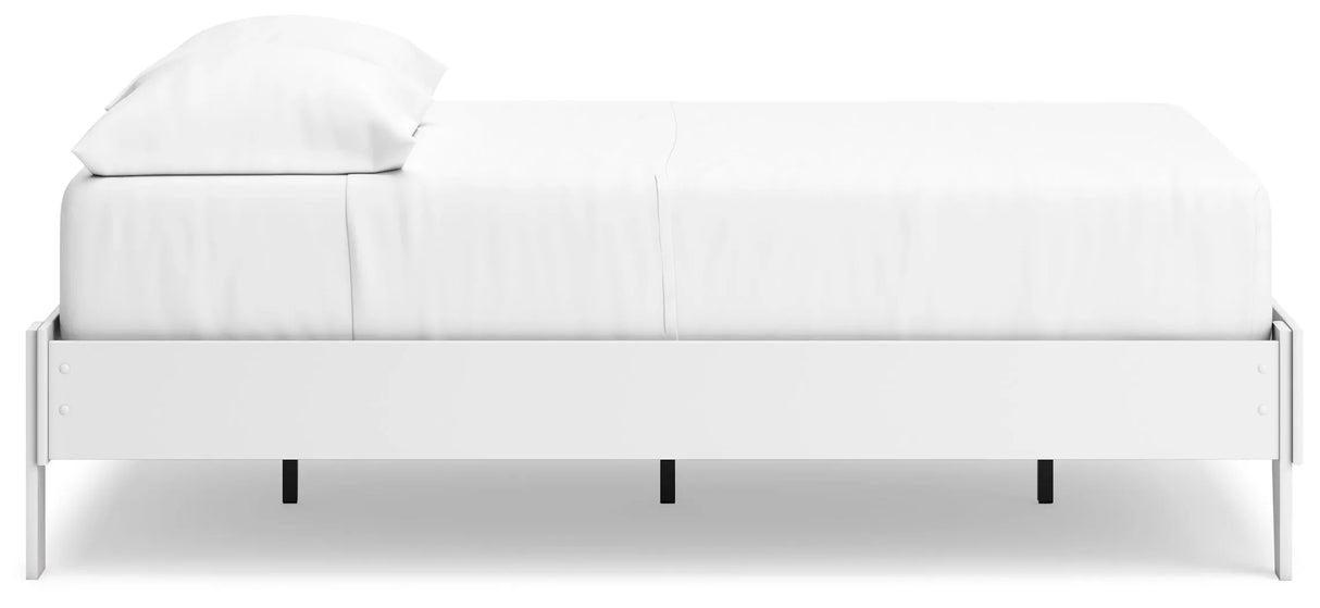Hallityn White Full Platform Base Bed by Ashley at Eve Furniture