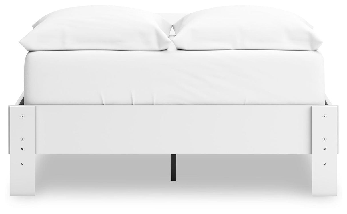 Hallityn White Full Platform Bed by Ashley at Eve Furniture