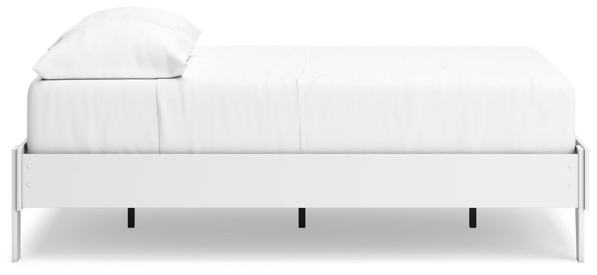 Hallityn White Full Platform Bed by Ashley at Eve Furniture