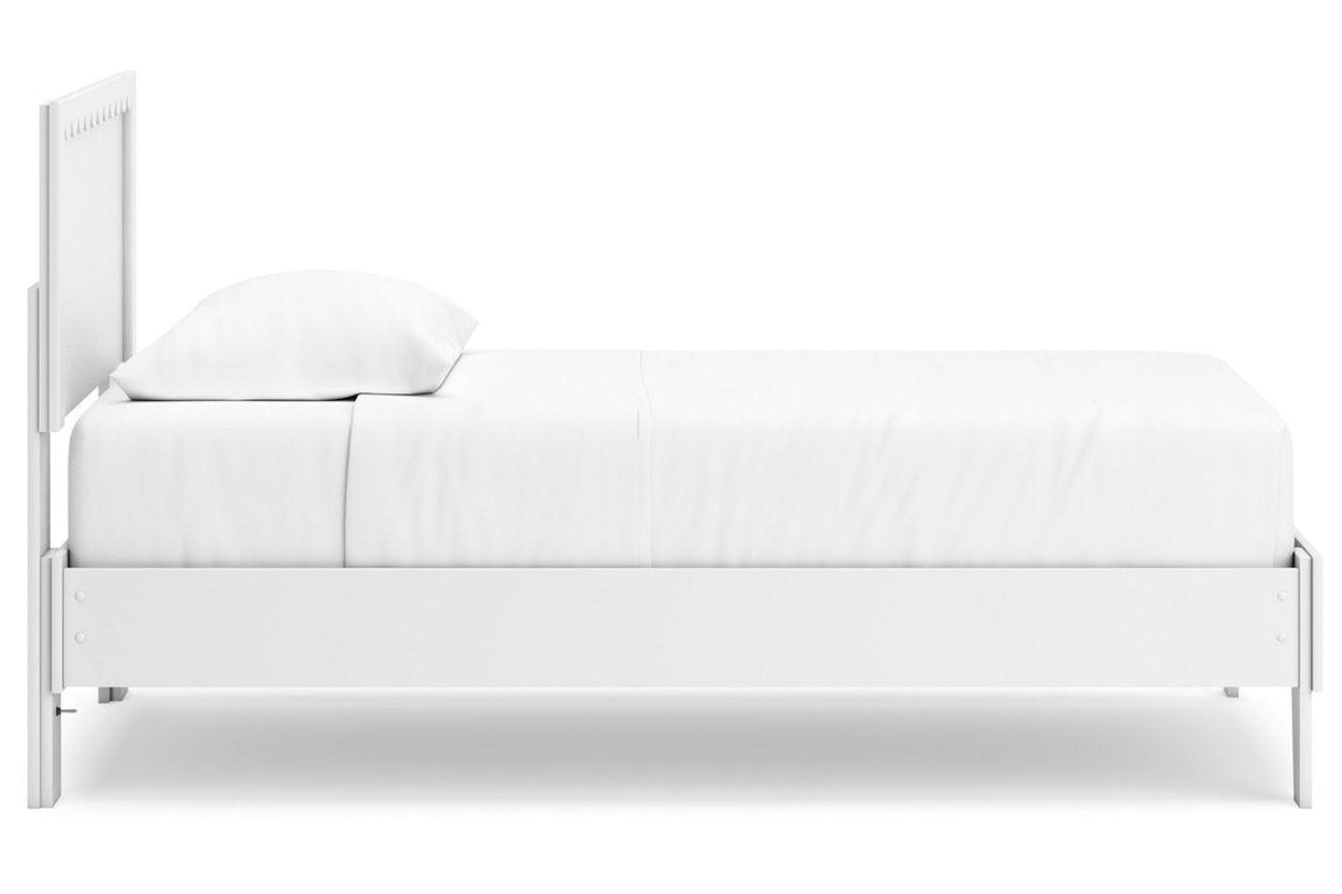 Hallityn White Twin Panel Platform Bed by Ashley at Eve Furniture