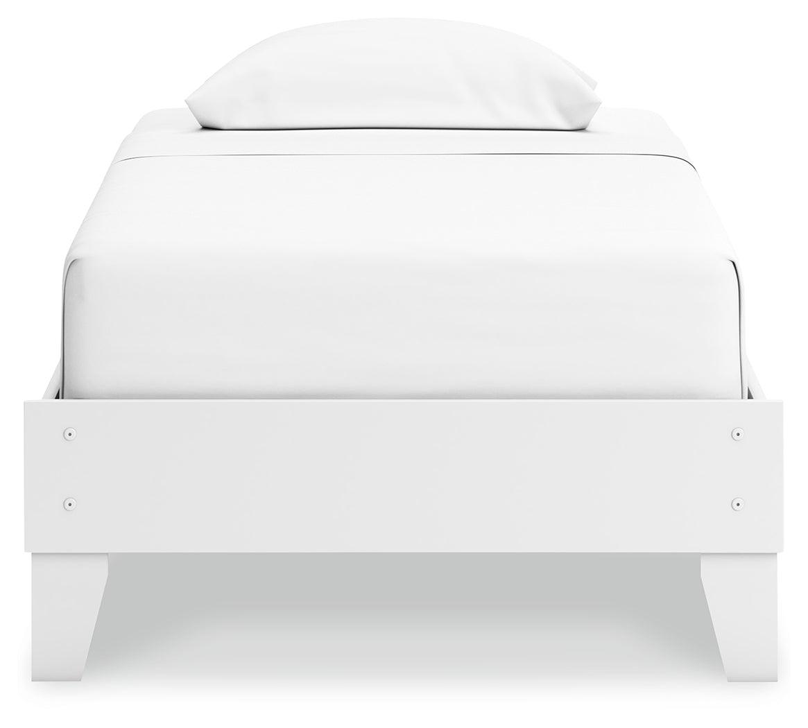 Hallityn White Twin Platform Bed by Ashley at Eve Furniture