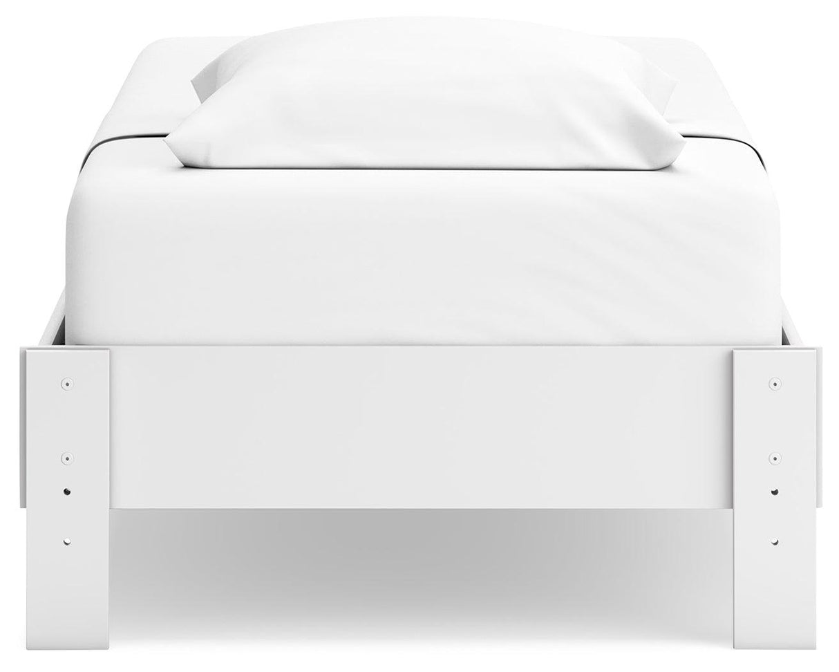 Hallityn White Twin Platform Bed by Ashley at Eve Furniture