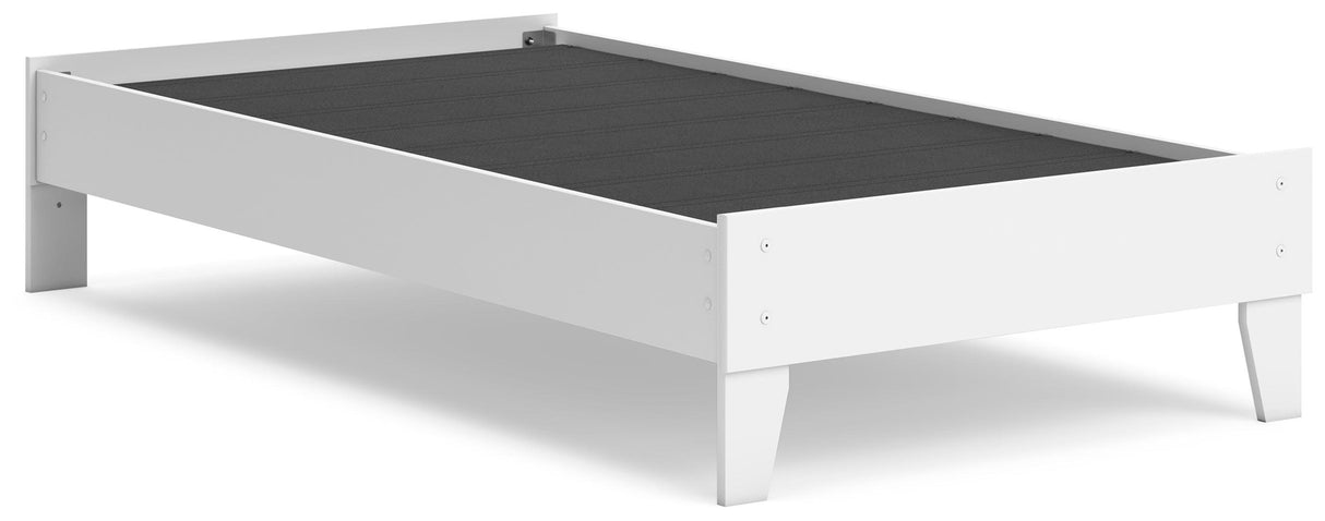 Hallityn White Twin Platform Bed by Ashley at Eve Furniture
