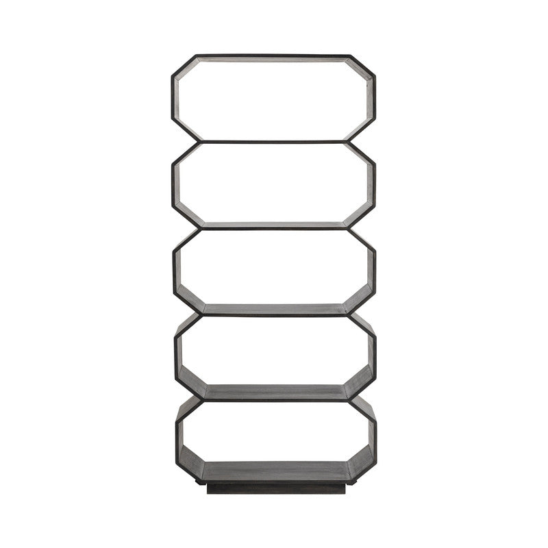 Halston Black Etagere by Crestview at Eve Furniture