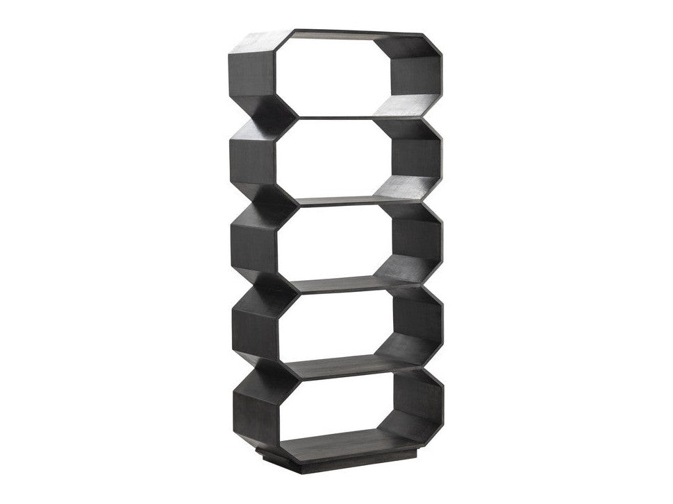 Halston Black Etagere by Crestview at Eve Furniture