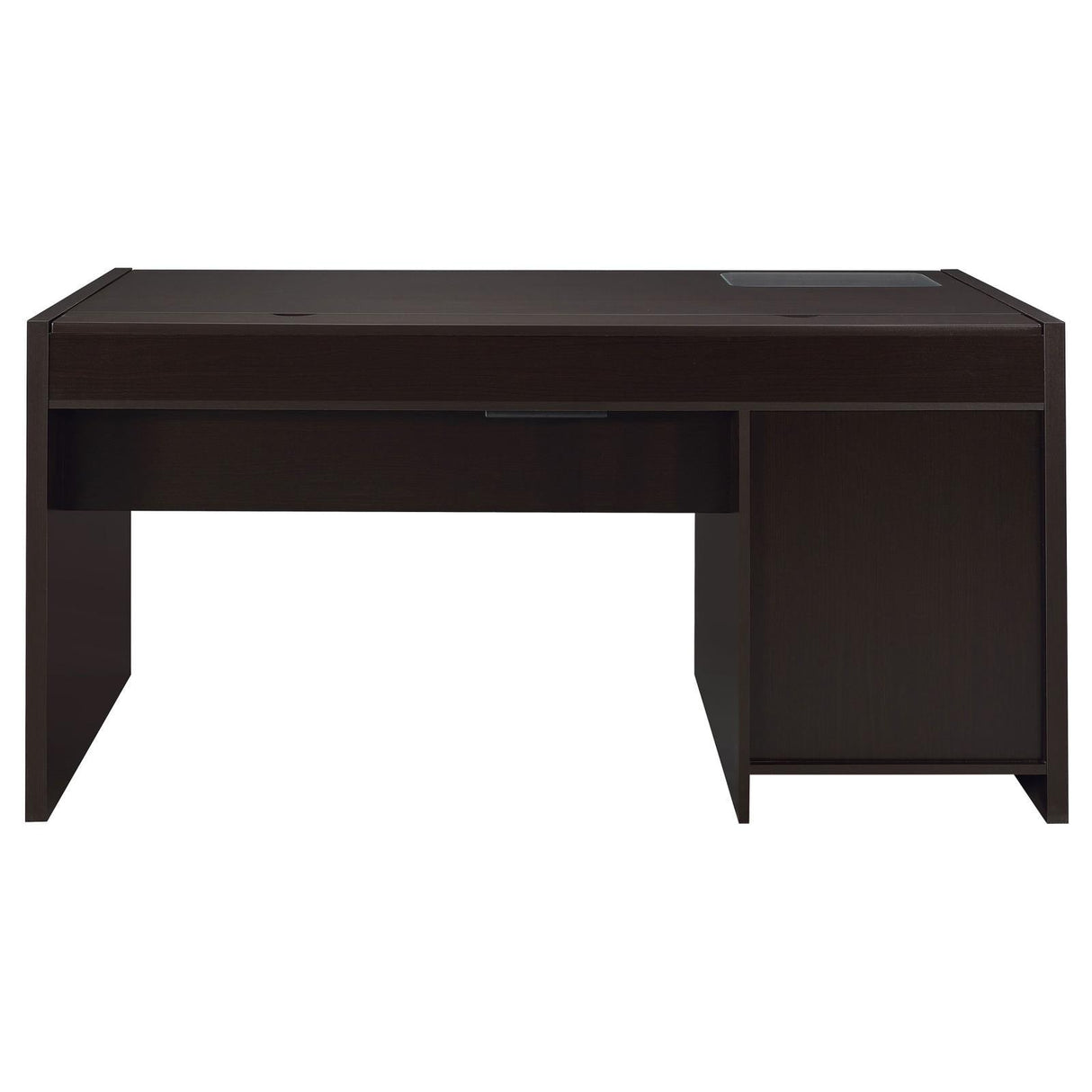 Halston Cappuccino 3-Drawer Connect-it Office Desk by Coaster at Eve Furniture