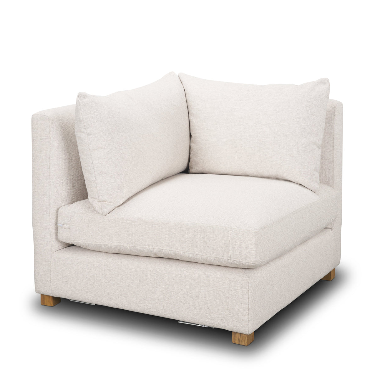 Halston Corner Sectional Piece Oatmeal Performance Fabric by Mercana at Eve Furniture