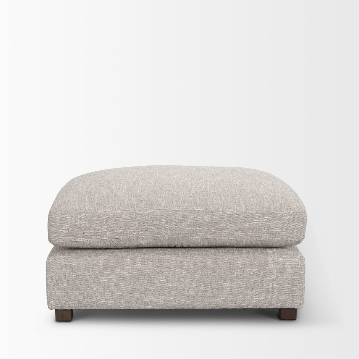 Halston Large Ottoman Light Gray Performance Fabric by Mercana at Eve Furniture
