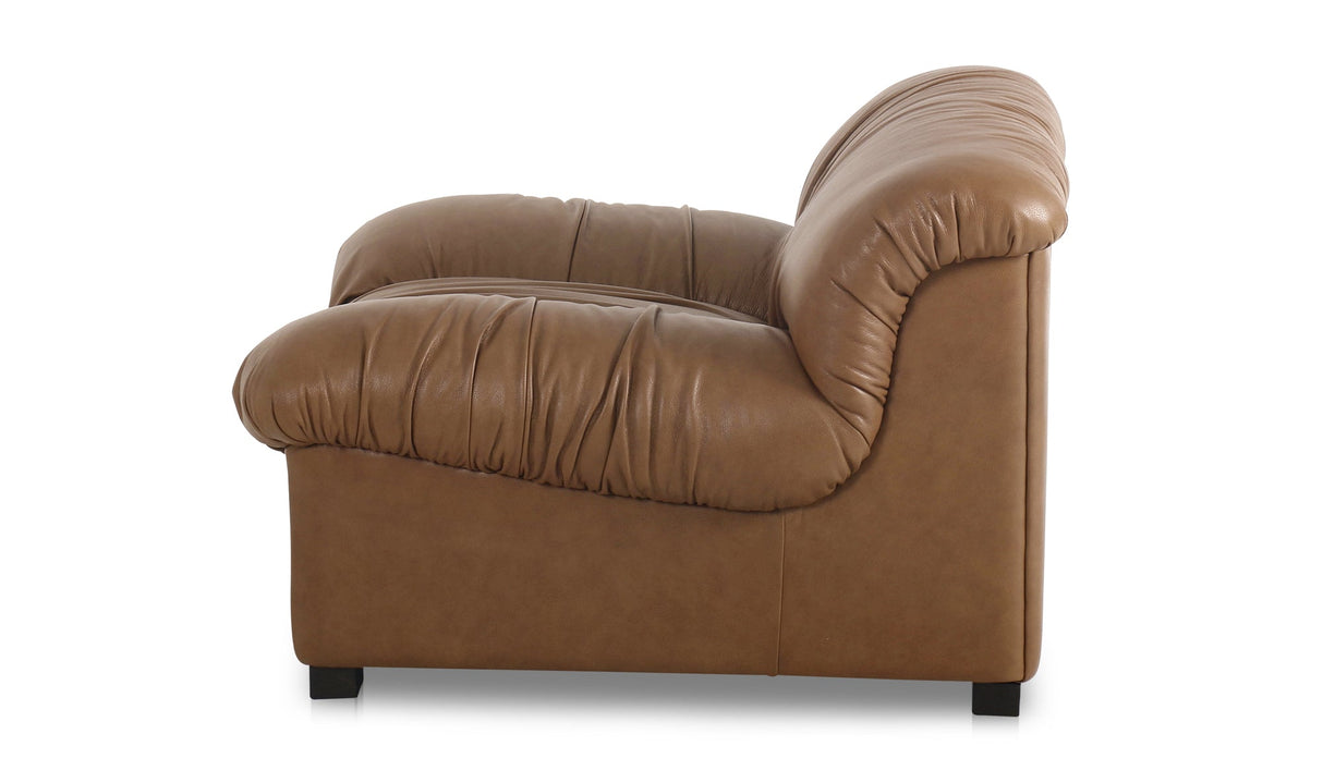 Halston Lounge Chair Tan Leather by Moe's Home at Eve Furniture