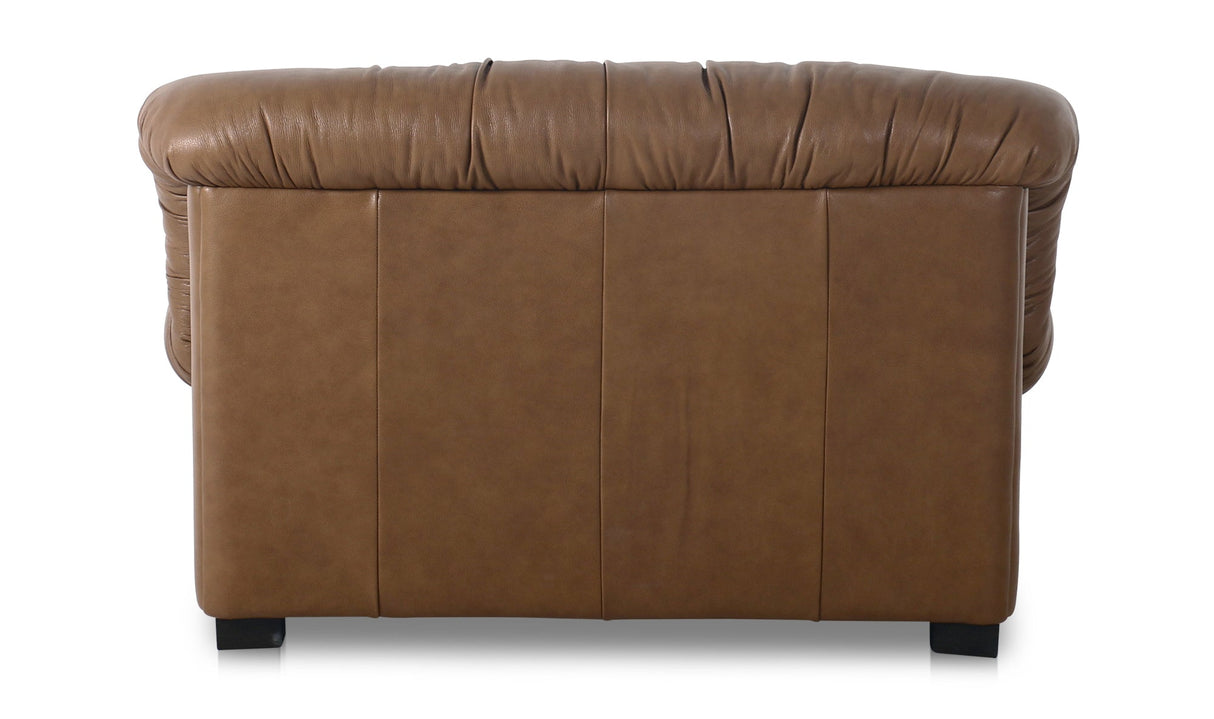 Halston Lounge Chair Tan Leather by Moe's Home at Eve Furniture