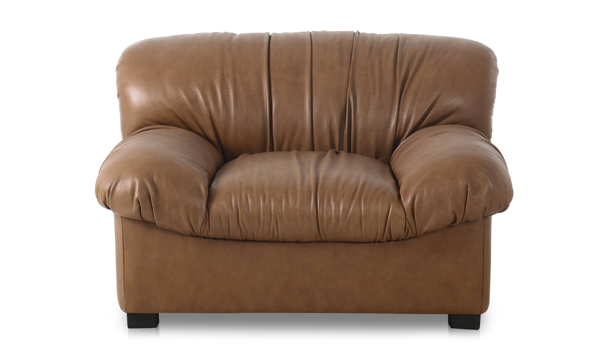 Halston Lounge Chair Tan Leather by Moe's Home at Eve Furniture