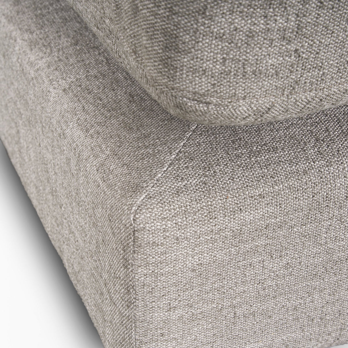 Halston Small Ottoman Light Gray Performance Fabric by Mercana at Eve Furniture