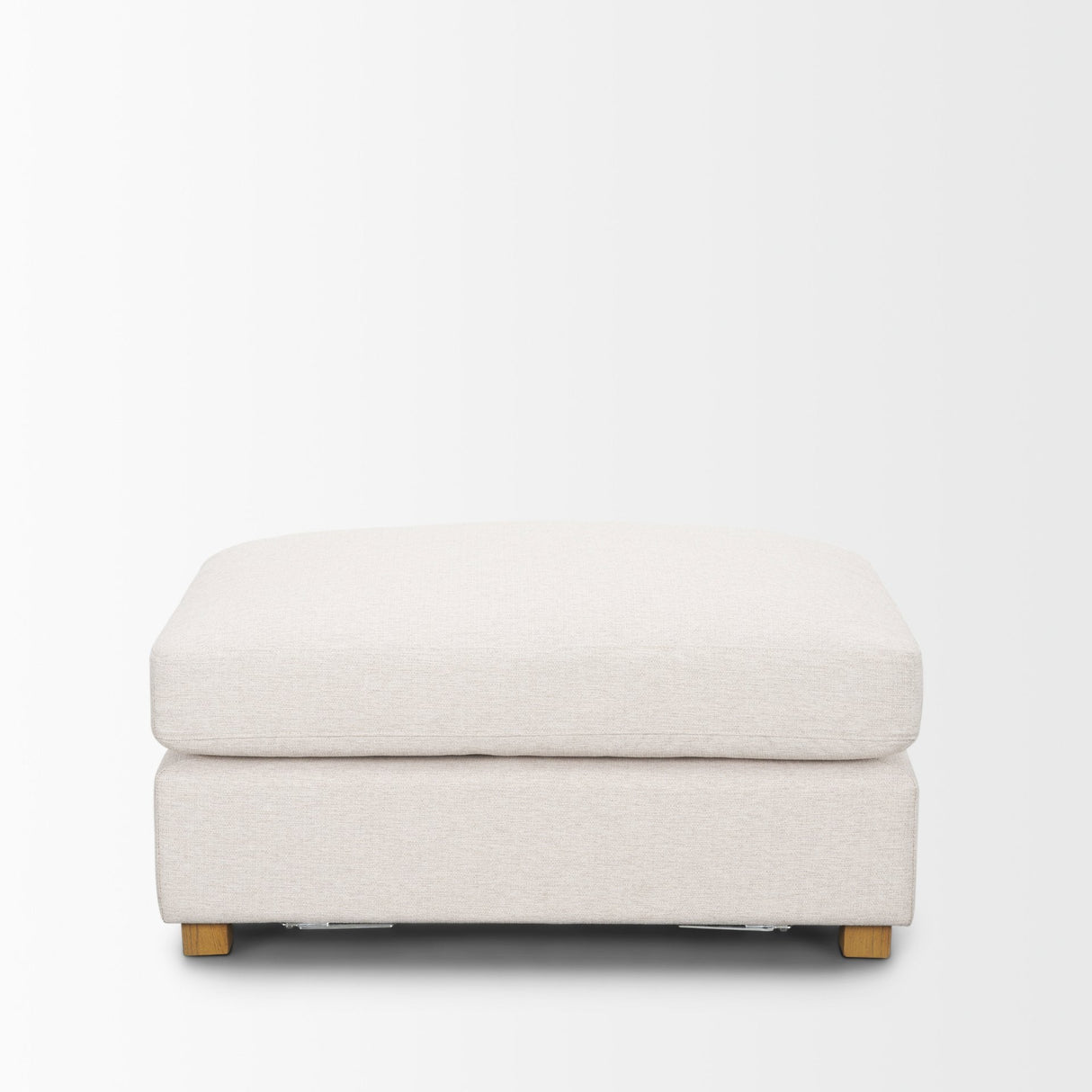 Halston Small Ottoman Oatmeal Performance Fabric by Mercana at Eve Furniture