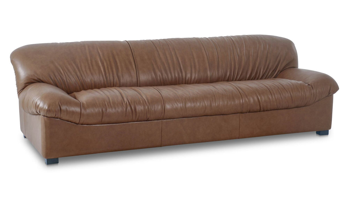 Halston Sofa Tan Leather by Moe's Home at Eve Furniture