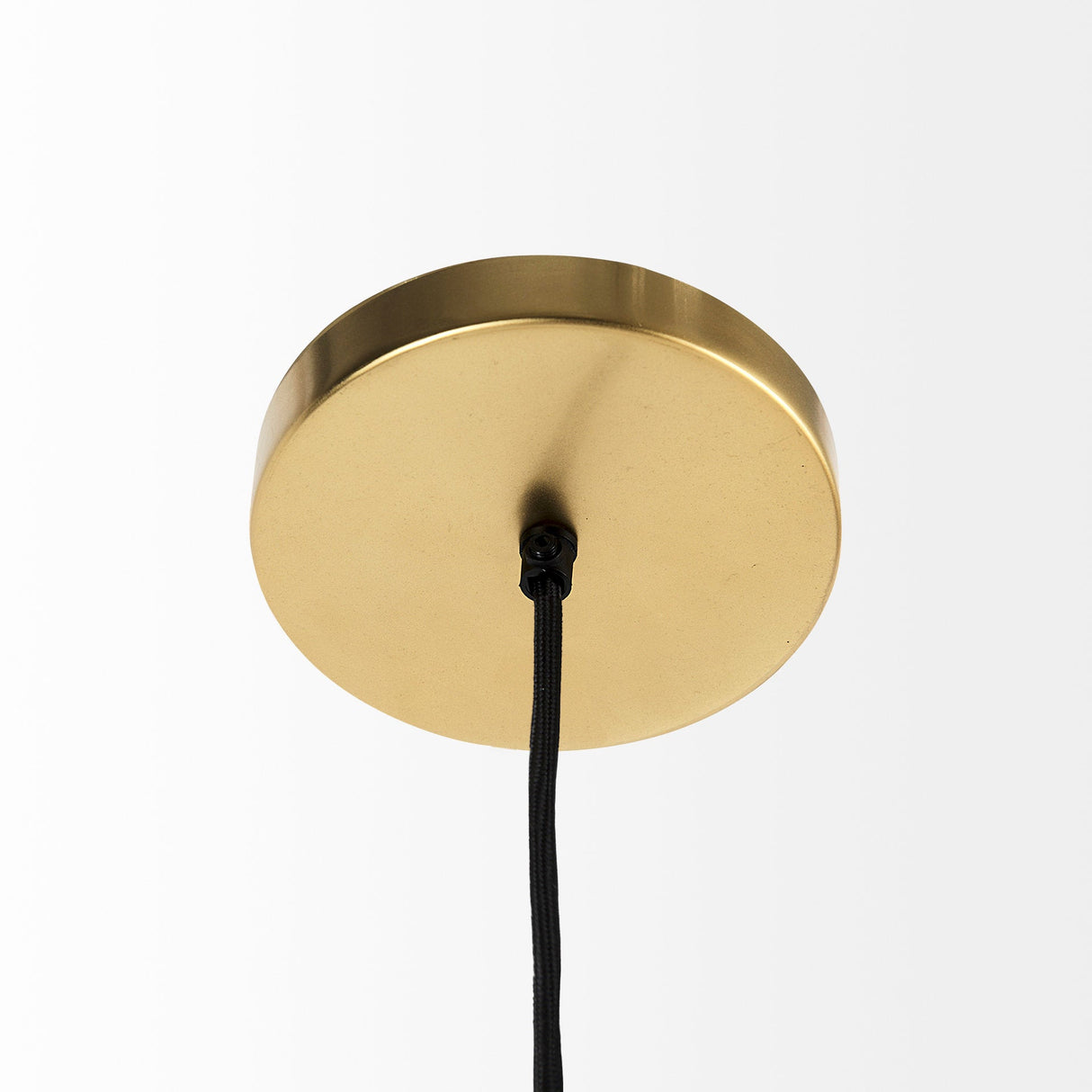 Halycon Gold Mesh and Iron Pendant Light by Mercana at Eve Furniture