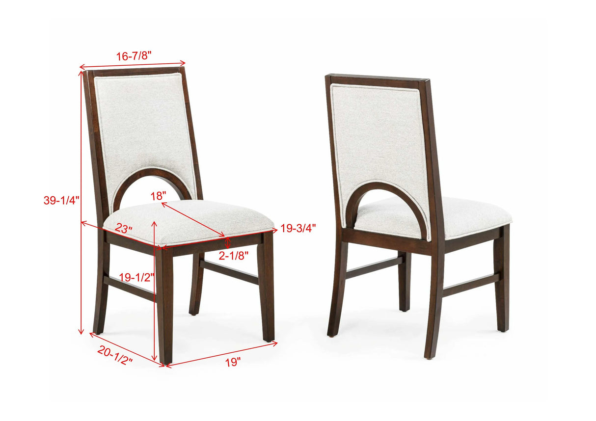 Hamil Brown Side Chair, Set of 2 by Crown Mark at Eve Furniture