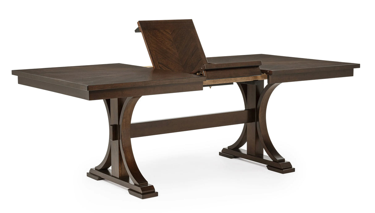 Hamil Brown W/18" Butterfly Leaf Dining Table by Crown Mark at Eve Furniture