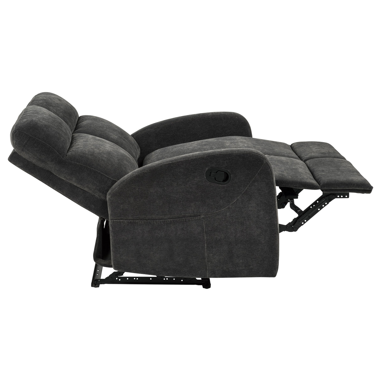 Hamilton 3-piece Chenille Manual Reclining Sofa Set Charcoal Grey by Coaster at Eve Furniture