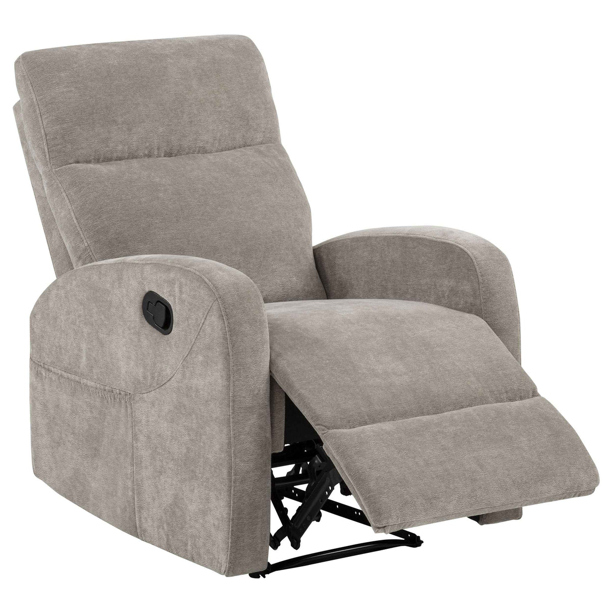 Hamilton Chenille Upholstered Manual Glider Recliner Sand by Coaster at Eve Furniture
