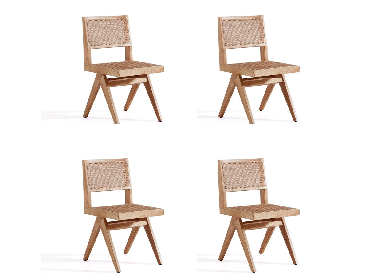 Hamlet Dining Chair in Nature Cane (set of 4) by Manhattan Comfort at Eve Furniture