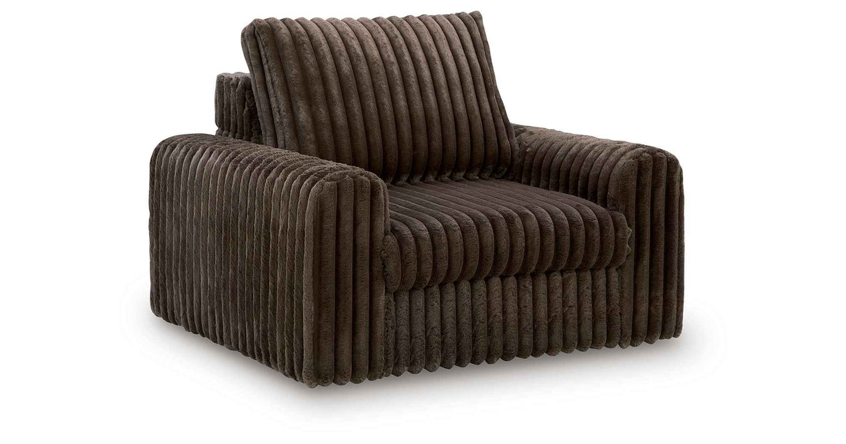HamlinBay Chocolate Power Gliding Chaise by Ashley at Eve Furniture