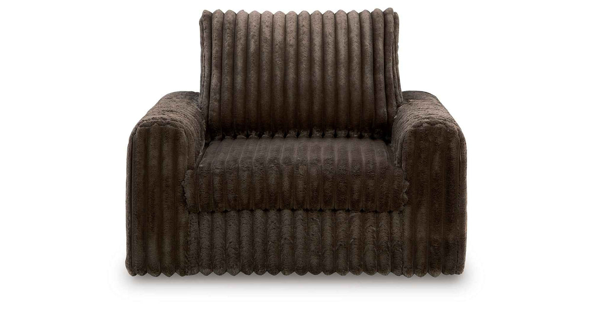 HamlinBay Chocolate Power Gliding Chaise by Ashley at Eve Furniture