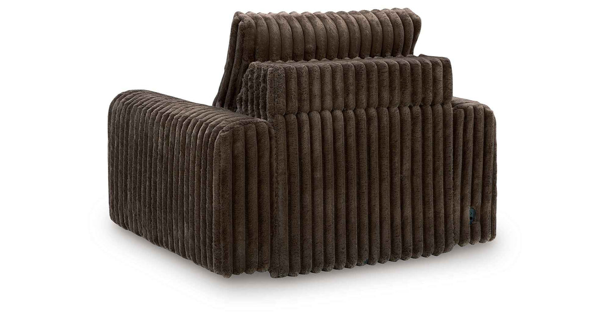 HamlinBay Chocolate Power Gliding Chaise by Ashley at Eve Furniture