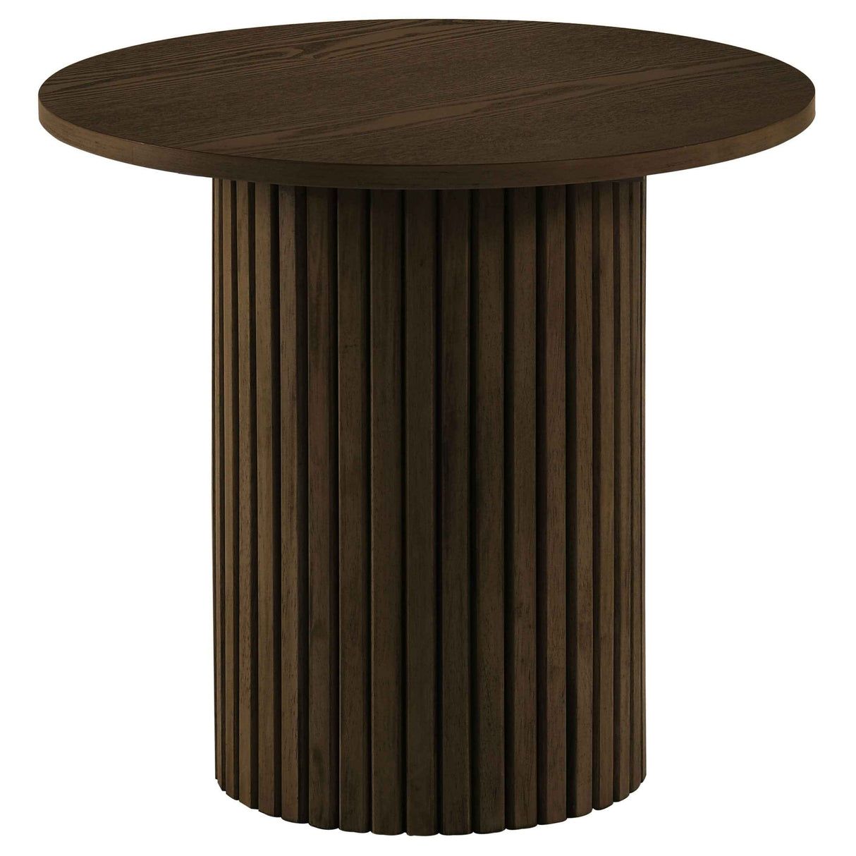 Hamlyn Walnut 2-piece Round Fluted Coffee and End Table Set by Coaster at Eve Furniture