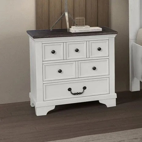 Hampstead White/Dark Brown 5-Piece Queen Bedroom Set by Furniture of America at Eve Furniture